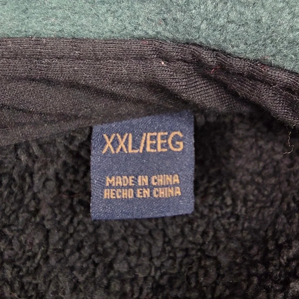 Freedom Foundry Mens XXL Green Black Buffalo Plaid Sherpa Lined‎ Fleece Shacket